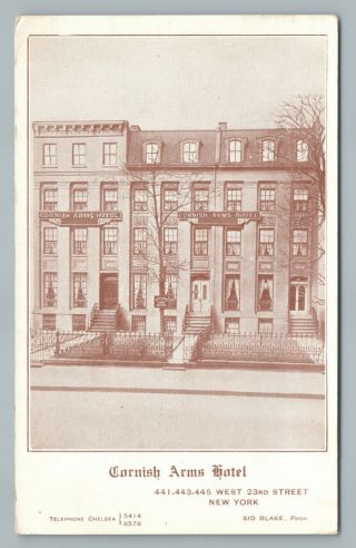 Cornish Arms Hotel 441 - 335 West 23rd Street York City Antique Chelsea Nyc