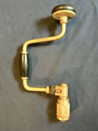 Vintage Stanley Bell System B 10 In Ratcheting Auger Brace Usa