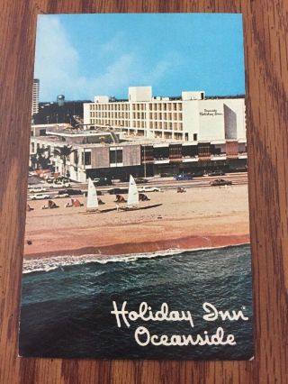 Vintage Postcard Holiday Inn Oceanside Fort Lauderdale Fl Rooftop Pool Ocean