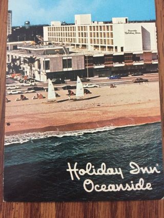 Vintage Postcard HOLIDAY INN OCEANSIDE FORT LAUDERDALE FL Rooftop Pool Ocean 3