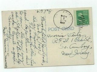 OH Springfield Ohio antique 1947 linen post card Crowell Collier Publishing Co. 2