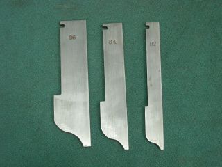 Three Stanley No.  45 & 55 Plane Nos.  82,  84 & 86 Reverse Ogee Cutters