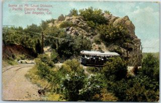Vintage California Postcard " Mt.  Lowe Division,  Pacific Electric Railway " C1910s