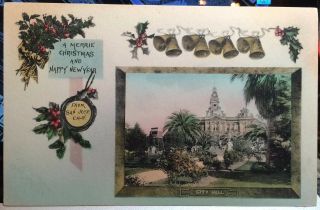 San Jose,  California,  Christmas,  Hand Colored Post Card 1905 - 15 Santa Clara Co.
