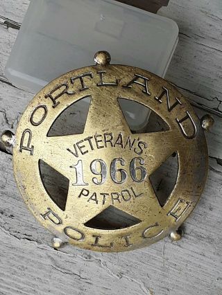 Vintage Obsolete 1930s - 1940s Portland Oregon Police Badge