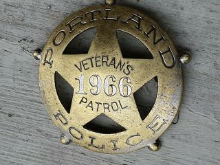Vintage Obsolete 1930s - 1940s Portland Oregon Police Badge 2