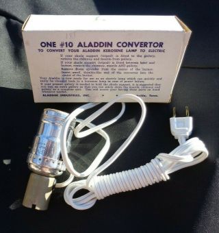 One 10 Kerosene Oil Aladdin Lamp Electric Conversion Burner Kit Nos