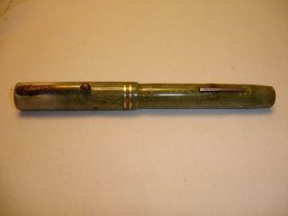 Antique Vtg Sheaffer White Dot Lifetime Green Fountain Pen Parts Or To Restore