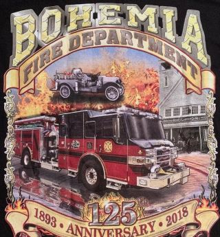 Bohemia Fire Department Suffolk County Long Island Ny T - Shirt Sz L Fdny