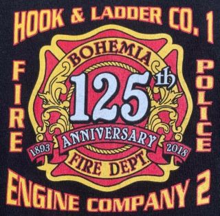Bohemia Fire Department Suffolk County Long Island NY T - Shirt Sz L FDNY 3