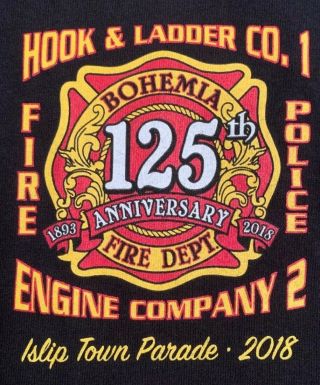 Bohemia Fire Department Suffolk County Long Island NY T - Shirt Sz L FDNY 4