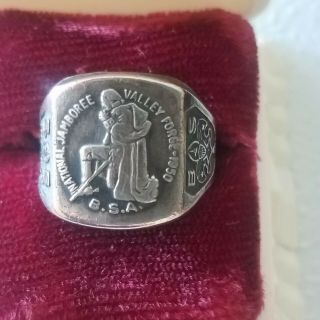 Vintage Sterling Silver Ring Boy Scout National Jamboree 1950 Valley Forge