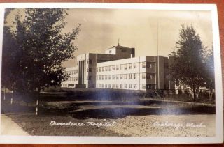 Antique 1947 Post Card Anchorage Alaska Ak Providence Hospital Unmailed