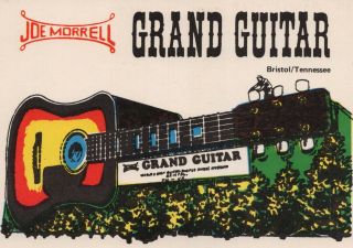 Vintage Joe Morrell Grand Guitar Postcard Bristol Tn Roadside Attraction