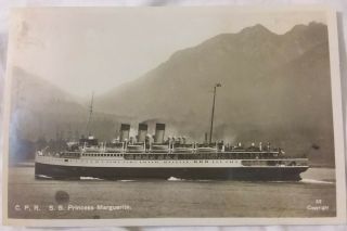 Vintage Old Photo Postcard Of S.  S.  Princess Marguerite Oceanliner Steam Ship