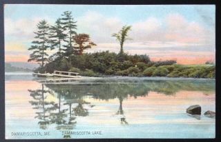 Damariscotta,  Maine.  C.  1908 Postcard View Of Damariscotta Lake