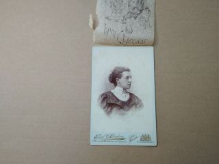 Cabinet Card Victorian Photograph of a Lady by Poul C Poulsen Brisbane Australia 2
