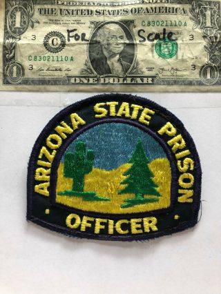 Very Rare Arizona State Prison Officer Patch Pre - Sewn In