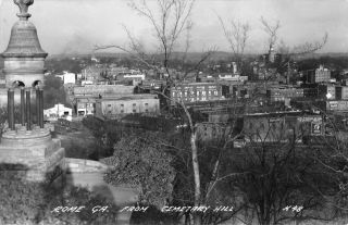 Rome Georgia Panoramic Aerial View From Cemetery Hill Real Photo Pc Za441678