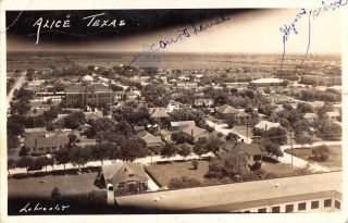 Alice Texas Panoramic Aerial View Over City Real Photo Pc Za441677