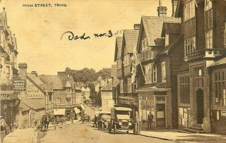 Pc Tring High Street Shop Fronts Street Scene Hertfordshire 1915