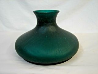 Vintage Crackle Glass Dark Green Shade 10 " Fitter Aladdin B&h