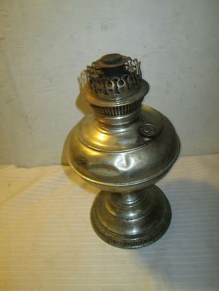 Antique Rayo Co.  Nickel Plate ? Kerosene Oil Lamp.  Early And Vintage