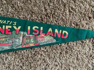Vintage Coney Island,  Cincinnati Pennant - Full Size Very Colorful