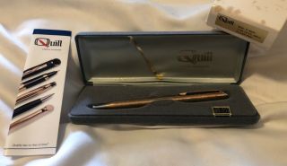 Vintage Quill Ball Point Pen " Safe Harbor Financial " 1/20 14k Gf Box Sleeve 380p