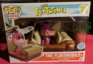 Funko Pop Rides Flintstones The Flintmobile With Dino 28 Shop Edition Of 6000