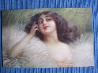 Guerzoni Vintage Postcard Glamour Lady Art Deco Risque 2688 - 6