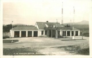 1940s Fuller Us Customs Office Richford Vermont Rppc Real Photo Postcard 4959