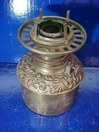 19thc Victorian Era Brass Decorative Oil Lamp Font