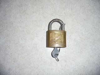 Vintage Slaymaker Brass Lock With Key