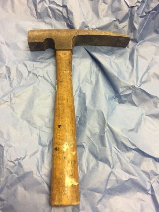Antique Vintage Plumb 24 Oz.  Brick Mason/rock Prospecting Hammer Head
