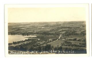 Rppc Aerial View Of Branchport Ny Keuka Lake Yates County Real Photo Postcard