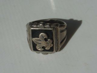 Vintage Sterling Silver Ring Boy Scouts Bsa Eagle Size 6