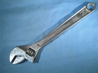 Vintage Snap - On Tools Blue - Point 12 " Adjustable Wrench Forged Alloy Steel Usa