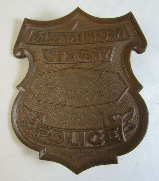 Antique Obsolete Aluminum Company Police Badge