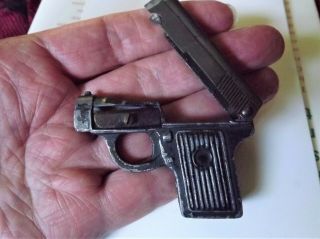 Vintage JAPAN Die Cast Pencil Sharpener 30 ' s PISTOL 3