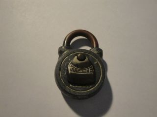 Antique Vintage Sesamee Combination Padlock Lock Locksmith Hardware