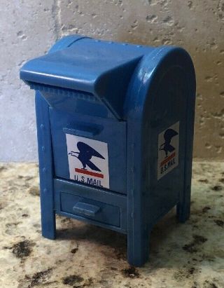U.  S.  Mail Box Stamp Dispenser Jsny Vintage Miniature For Rolls W/ Tiny Drawer