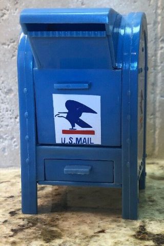 U.  S.  Mail Box Stamp Dispenser JSNY Vintage Miniature for Rolls w/ tiny Drawer 3
