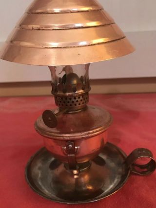 Antique Small Copper Lantern For Table Or Wall