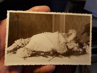Vint Real Photo Postcard,  Post Mortem Viewing Of A Baby Child