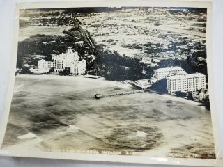 1930 Aerial Photo of the Royal Hawaiian and Moana Hotel Honolulu 8.  5 