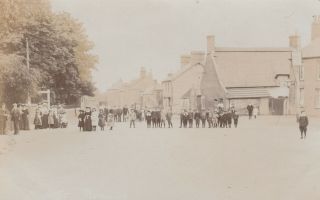 Rp: Thorney,  Cambridgeshire,  England,  1910 ; People In Town Square