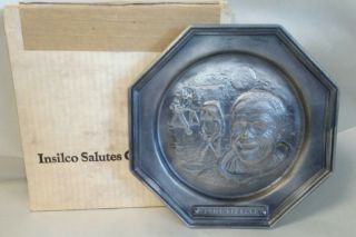 Vintage Alan Shepard Commemorative Pewter Plate International Silver