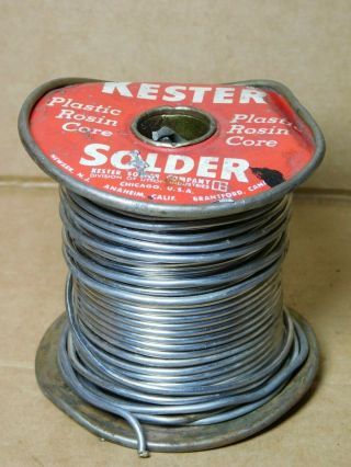 Vintage Large Partial Roll Kester Plastic Rosin Core Solder 3lbs