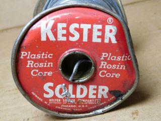 Vintage large partial roll Kester plastic rosin core solder 3lbs 2
